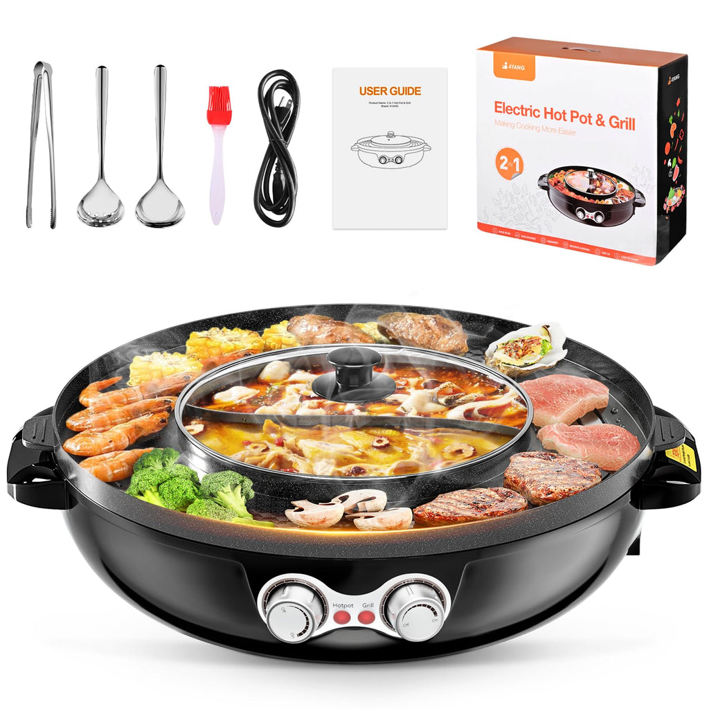 2-in-1 Electric Grill & Hot Pot
